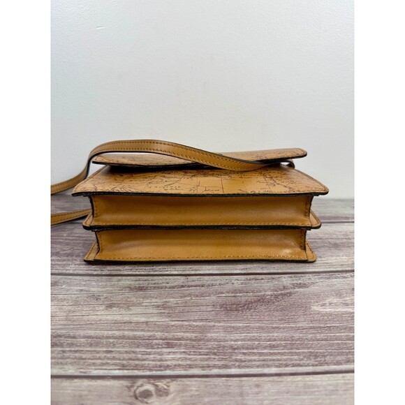 NWT PATRICIA NASH Consilina Floret Biscuit Map Print Leather Crossbody purse - Picture 9 of 17